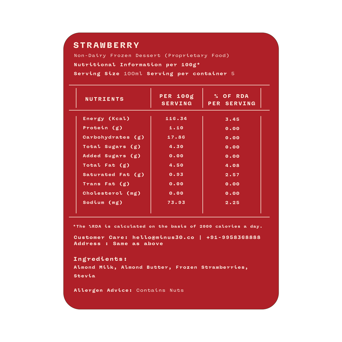 Strawberry (Vegan & Sugar Free)