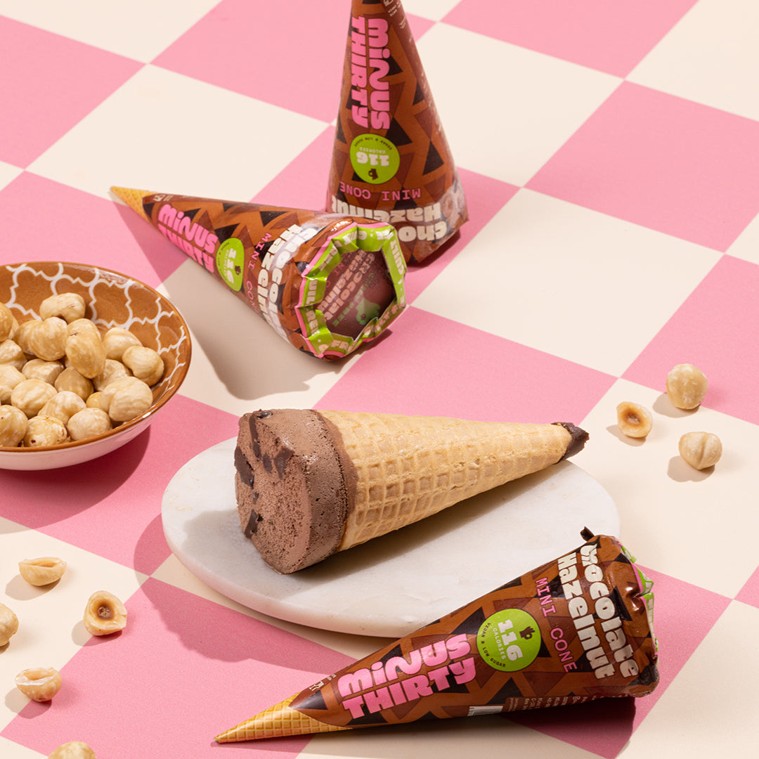 Chocolate Hazelnut Mini Cone Vegan SF(Pack of 4)