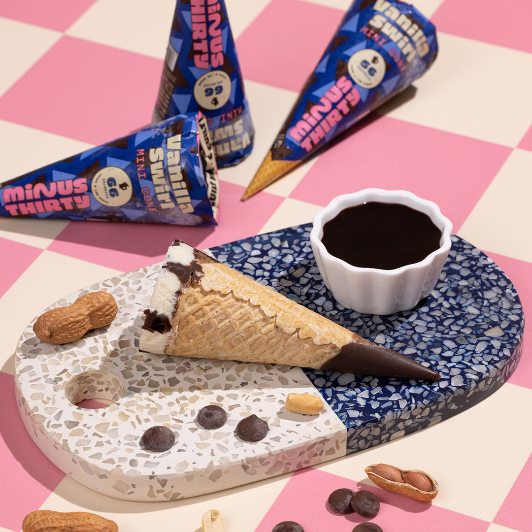 Vanilla Swirl Mini Cone Vegan SF(Pack of 4)